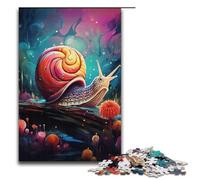 Jigsaw for Adults 1000 Pieces Colorful Psychedelic Snail Family Wooden Puzzles Educational Game Challenge Toy 1000 PCS(38x26cm)