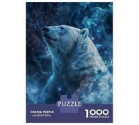 Jigsaw for Adults 1000 Pieces Cosmic Nebula Polar Bear 2 Teenager Puzzles Hands-on Game Presents for Women Christmas Birthday Gifts 38x26cm/1000pcs