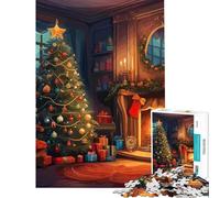 Jigsaw for Adults 1000 Pieces Cozy Christmas Corner for Educational Game Challenge Toy Relax Games A Work of Art Gifts for Women Men (Size 50x75cm)