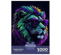 Jigsaw for Adults 1000 Pieces Cute Whimsical Lion Puzzles for Adults Brain Teaser Game For Family Fun Fun at Home Activities, 52x38cm/1000pcs