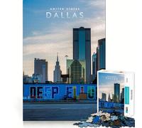 Jigsaw for Adults 1000 Pieces Dallas Perfect Cut Fun Smart Challenge Fun Peaceful Play Fun Xmas Art Gift (38x26cm)