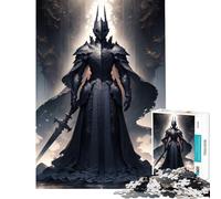 Jigsaw for Adults 1000 Pieces Dark Knight in Armor for Educational Game Challenge Toy Relax Games A Work of Art Gifts for Women Men (Size 38x52cm)