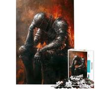 Jigsaw for Adults 1000 Pieces Dark Souls Knight Fun Activities at Home Wall Art Educational Games Suitable for People Aged 14 And Above (50x75cm)
