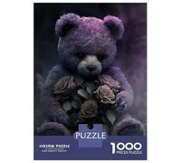 Jigsaw for Adults 1000 Pieces Dark Teddy Puzzles for Adults DIY Toys Analysis And Logic Gifts for Friends And Family 38x26cm/1000pcs