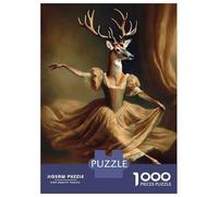 Jigsaw for Adults 1000 Pieces Deer As A Graceful Dancer Puzzles for Adults Brain Teaser Game For Family Fun Fun at Home Activities, 38x26cm/1000pcs