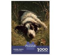 Jigsaw for Adults 1000 Pieces Dog Resting in Tall Grass Puzzles for Adults Hands-on Game Analysis And Logic Unique Birthday And Xmas Gifts 52x38cm/1000pcs