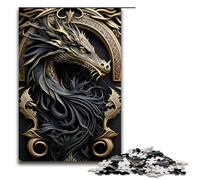 Jigsaw for Adults 1000 Pieces Dragon Glory Art Deco Wooden Puzzle for Kids Educational Game 75x50cm