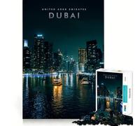 Jigsaw for Adults 1000 Pieces Dubai UAE Smooth Joint Fun Problem Solve Fun Casual Game Time Birthday Art Play (38x52cm)