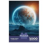 Jigsaw for Adults 1000 Pieces Earth A Blue Marble Puzzles for Adults Hands-on Game But Fun And Humorous Fun at Home Activities, 52x38cm/1000pcs