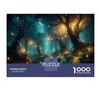 Jigsaw for Adults 1000 Pieces Enchanted Forest Glowing Lights Adult Puzzles Family Game Precision Cutting Unique Birthday And Xmas Gifts 52x38cm/1000pcs