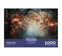 Jigsaw for Adults 1000 Pieces Enchanted Forest Lanterns Adult Puzzles Family Game Precision Cutting Unique Birthday And Xmas Gifts 70x50cm/1000pcs