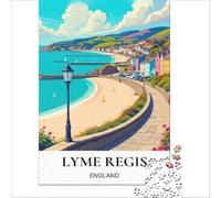 Jigsaw for Adults 1000 Pieces England's Jurassic Coast, Educational Toy, But Fun And Humorous, with Matching Poster And Trivia Sheet 300 PCS