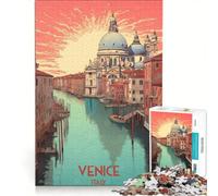 Jigsaw for Adults 1000 Pieces Epic Venice Grand Canal, Practical Game, Staycation Kill Time, Enhance Love between Couples 50x75cm