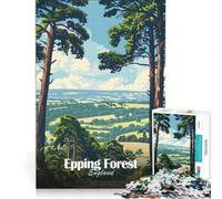 Jigsaw for Adults 1000 Pieces Epping Forest Landscape, Fun Games, Decompressing Intellectual, Wishlist with Santa Claus 38x52cm