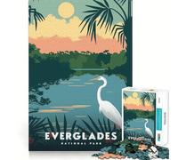 Jigsaw for Adults 1000 Pieces Everglades National Park Smooth Joint Fun Problem Solve Fun Casual Game Time Birthday Art Play (50x75cm)