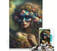 Jigsaw for Adults 1000 Pieces Fairy Forest Portrait, Practical Game, Staycation Kill Time, Enhance Love between Couples 38x52cm