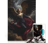 Jigsaw for Adults 1000 Pieces Fallen Angel Lucifer, Practical Game, Staycation Kill Time, Enhance Love between Couples 38x52cm