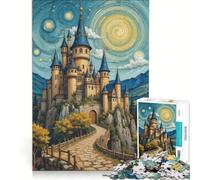 Jigsaw for Adults 1000 Pieces Fantasy Castles, Practical Game, But Fun And Humorous, Artists' Collection, Fine Arts 38x26cm