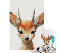 Jigsaw for Adults 1000 Pieces Fawns Innocent Gaze for Educational Game Challenge Toy Relax Games A Work of Art Gifts for Women Men (Size 38x52cm)