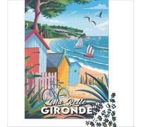 Jigsaw for Adults 1000 Pieces Ffiche Gironde - Ma Belle, Educational Toy, But Fun And Humorous, with Matching Poster And Trivia Sheet 500 PCS