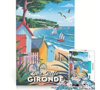Jigsaw for Adults 1000 Pieces Ffiche Gironde - Ma Belle, Educational Toy, But Fun And Humorous, with Matching Poster And Trivia Sheet 500 PCS