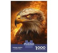 Jigsaw for Adults 1000 Pieces Flaming Eagle Majesty Puzzles for Adults DIY Toys Analysis And Logic Gifts for Friends And Family 52x38cm/1000pcs