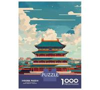 Jigsaw for Adults 1000 Pieces Forbidden Temple Teenager Puzzles Hands-on Game Presents for Women Christmas Birthday Gifts 70x50cm/1000pcs