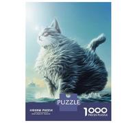 Jigsaw for Adults 1000 Pieces Funny Fat Cat Jigsaw for Adults Brain Teaser Game Staycation Kill Time Fun Activities at Home 38x26cm/1000pcs