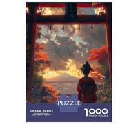 Jigsaw for Adults 1000 Pieces Geisha View Torii And Fuji Jigsaw for Adults Relax Games Analysis And Logic Unique Birthday And Xmas Gifts 52x38cm/1000pcs