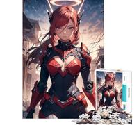 Jigsaw for Adults 1000 Pieces Girl in Cyber Armor Difficult And Challenge Stress Reliever Home Decoration Toys Suitable for Ages 14 And Up (38x52cm)