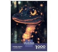 Jigsaw for Adults 1000 Pieces Glowing Baby Crocodile Puzzles for Adults DIY Toys Analysis And Logic Gifts for Friends And Family 52x38cm/1000pcs