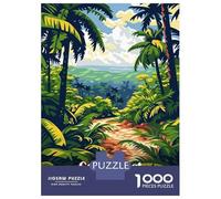 Jigsaw for Adults 1000 Pieces Gola Forest, Liberia Illustration Adult Puzzles Family Games But Fun And Humorous Unique Birthday And Xmas Gifts 38x26cm/1000pcs
