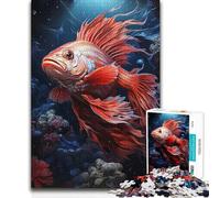 Jigsaw for Adults 1000 Pieces Goldfish Educational Games Difficult Challenge Secret Santa Gifts (size 38x52cm)