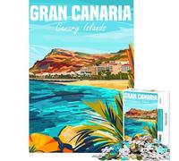 Jigsaw for Adults 1000 Pieces Gran Canaria Canary Island Help The Brain Exercise Presents for Women Anti-Stress Toys for 14+ Puzzle Game Offered (50x75cm)