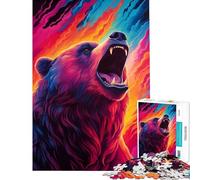 Jigsaw for Adults 1000 Pieces Grizzly Roar for Educational Game Challenge Toy Relax Games Family Activities Gifts Birthday (Size 50x75cm)