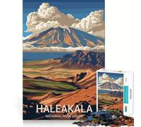 Jigsaw for Adults 1000 Pieces Haleakala National Park Poster Perfect Cut Fun Smart Challenge Fun Peaceful Play Fun Xmas Art Gift (50x75cm)