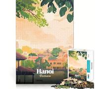 Jigsaw for Adults 1000 Pieces Hanoi, Vietnam in The Rain Perfect Cut Fun Smart Challenge Fun Peaceful Play Fun Xmas Art Gift (38x26cm)