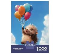Jigsaw for Adults 1000 Pieces Hedgehog Balloon Flight Puzzles for Adults DIY Toys Analysis And Logic Gifts for Friends And Family 52x38cm/1000pcs