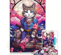Jigsaw for Adults 1000 Pieces Human Cat Cute Colors, Brain Teaser Game, Challenging To Complete, Artists Collection, Fine Art (38x52cm)