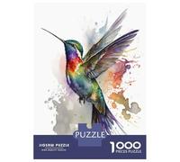 Jigsaw for Adults 1000 Pieces Hummingbird Watercolor Jigsaw for Adults Relax Games Analysis And Logic Unique Birthday And Xmas Gifts 52x38cm/1000pcs