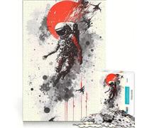 Jigsaw for Adults 1000 Pieces Inky Suspended Astronaut, Brain Teaser Game, Challenging To Complete, Artists Collection, Fine Art (38x26cm)