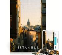 Jigsaw for Adults 1000 Pieces Istanbul City Smooth Joint Fun Problem Solve Fun Casual Game Time Birthday Art Play (50x75cm)