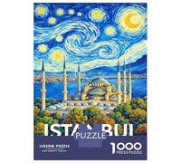 Jigsaw for Adults 1000 Pieces Istanbul Turkey Starry Night Adult Puzzles Family Game Precision Cutting Unique Birthday And Xmas Gifts 70x50cm/1000pcs