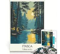 Jigsaw for Adults 1000 Pieces Itasca State Park Art, Family Games, Analysis And Logic, Improving Love between Couples 38x26cm