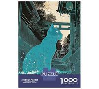 Jigsaw for Adults 1000 Pieces Japan Blue Cat Puzzles for Adults DIY Toys Analysis And Logic Gifts for Friends And Family 70x50cm/1000pcs