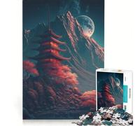 Jigsaw for Adults 1000 Pieces Japanese Landscape, Brain Teaser Game, Challenging To Complete, Artists Collection, Fine Art (38x52cm)