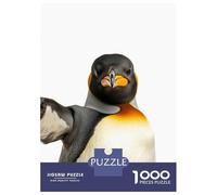 Jigsaw for Adults 1000 Pieces King Penguin Selfie Puzzles for Adults DIY Toys Analysis And Logic Gifts for Friends And Family 52x38cm/1000pcs