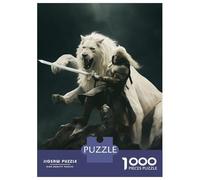 Jigsaw for Adults 1000 Pieces King White Lion Teenager Puzzles Hands-on Game Presents for Women Christmas Birthday Gifts 70x50cm/1000pcs