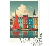 jigsaw for adults 1000 pieces Kinsale Ireland Poster | Stress Reliever Challenging Game Toys gifts for friends and family 50x75cm