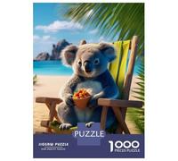 Jigsaw for Adults 1000 Pieces Koalas Relaxing The Beach Jigsaw for Adults Relax Games Analysis And Logic Unique Birthday And Xmas Gifts 70x50cm/1000pcs